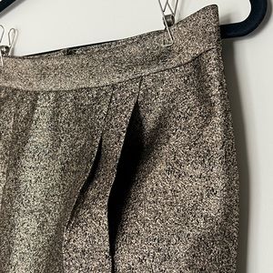 Fossil Hailey Gold Metallic Mini Skirt